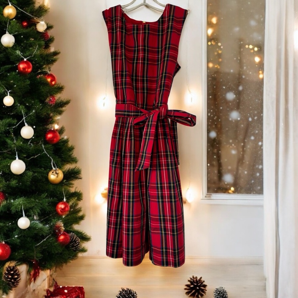 CREWCUTS Kids Tartan Plaid Holiday Party Dress 🎄
